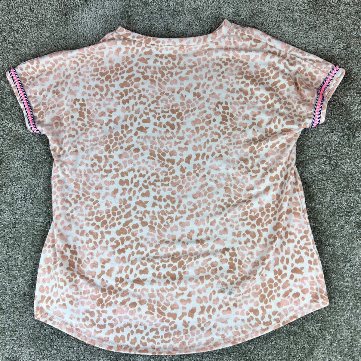 Lovely Melody Oversized Leopard Print T-Shirt SZ S Womens Short