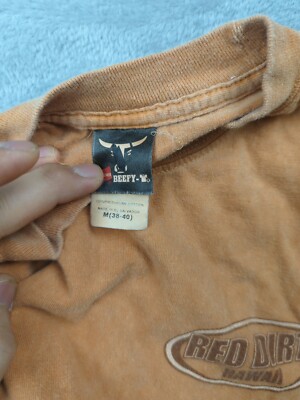 Vintage 90's Hanes Beefy-T Red Dirt Hawaii North Shore