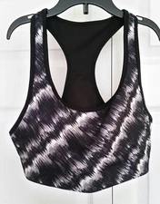 NWOT MTA Black, White & Gray Sport Bra RN48711