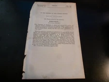 Government Report 1858 Ebenezer Ricker Lanford Maine Co A 2nd Reg US Dragoons