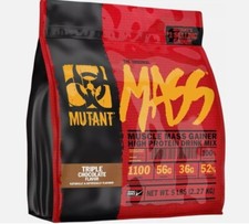 Mutant Mass Weight Gainer Protein Powder High Calorie 5 Lbs Triple Chocolate 10.90 per gallon