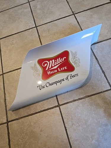 Vintage Miller High Life "The Champagne Of Beers" Wall Hanging Small Beer Sign
