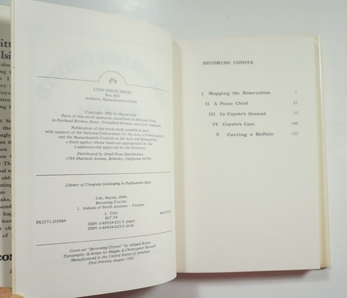 Becoming Coyote 1981 Wayne Ude SIGNED 1st Edition Indian Fiction HCDJ - Picture 6 of 8