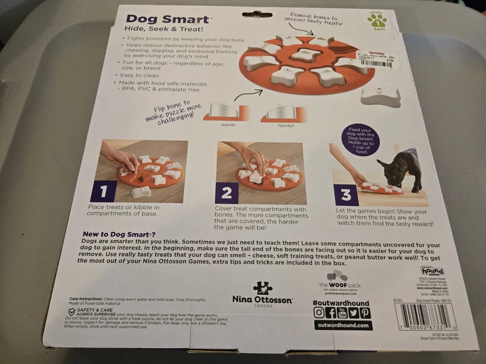 Rompecabezas para perros Outward Hound nivel 1 esconderse para perros buscar y tratar habilidad fácil NINA OTTOSSON Foto 3 de 3