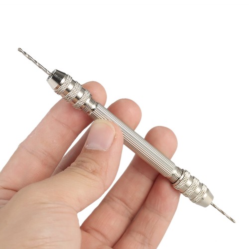 Mini Hand Drill Double Chuck Holder 10pcs -speed HSS Twist Drill Bits Tool Set