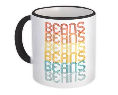 Gift Mug : Retro Beans Art Print Colorful Food Bean Lover Kitchen Wall Decor