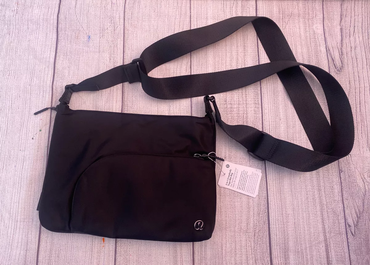 NWT LULULEMON 2 In 1 Crossbody Yoga Mat Bag BLK Black