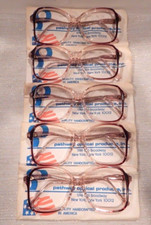 Vintage 5 pc. PATHWAY OPTICAL Thin Is In 03 Claret 56/14 Eyeglass Frame Lot NOS