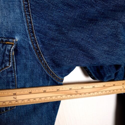 LEVI STRAUSS & CO Uomo Jeans Camicia Taglia M Western Punto Collo Cotone Blu - Foto 7 di 10