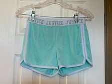 Girls 12 Justice Mint Shorts Justice Written on Waistband - Looks NEW