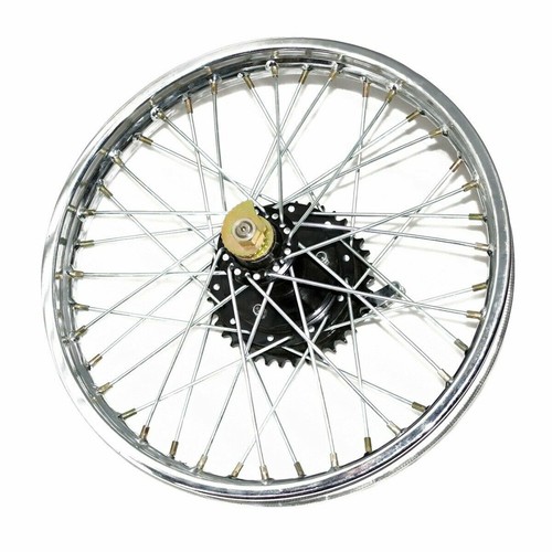 Rear Wheel Rim 19'' Complete + Spoke Half With Hub For Royal Enfield BSA - Bild 7 von 14