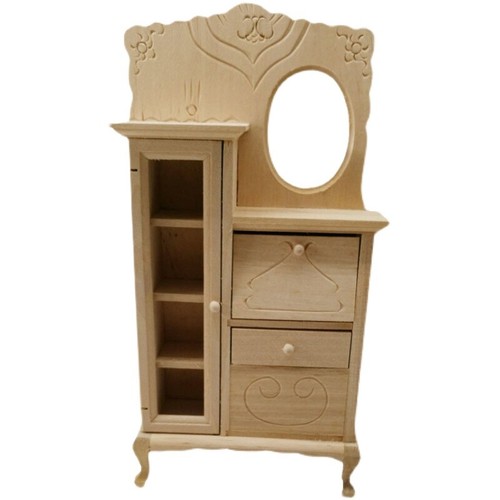 Dollhouse 1:12 Scale Retro Plain Bedroom Dressing Table Furniture Miniature - Picture 3 of 4