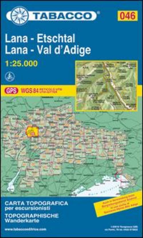 Thumbnail - Tabacco Wandern 1 : 25 000 Lana Etschtal