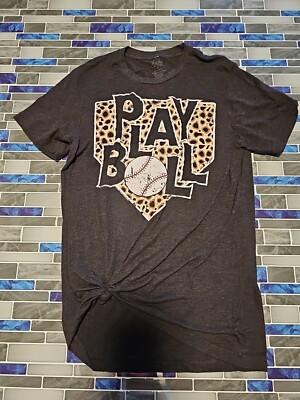Texas True Threads Womens Black Baseball Shirt Size M