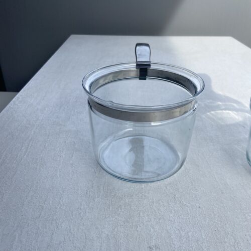 Vintage 60s Pyrex Flameware Glass Double Boiler Saucepan & Lid C283-C C-3 - Picture 14 of 24