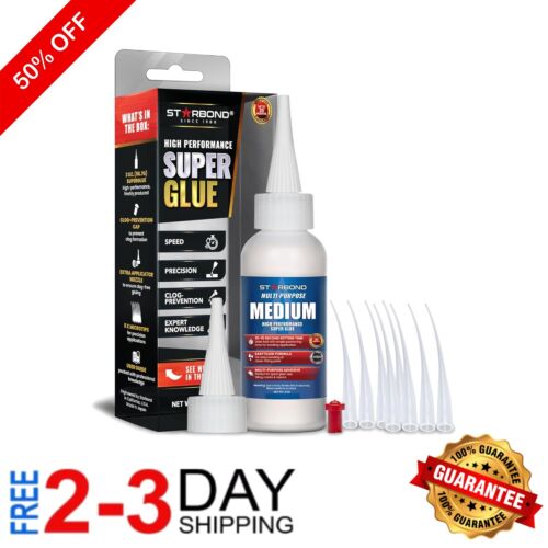 Professional-quality Medium CA Glue - Powerful 2 oz. Adhesive for All Materials