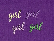 GIRL  3 die cuts scrapbook cards