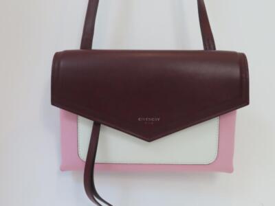 GIVENCHY  Duetto Multicolor Burgundy/Pink/White Flap Shoulder / Crossbody Bag
