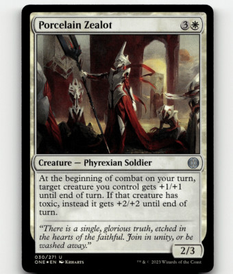 MTG Porcelain Zealot 30 FOIL Phyrexia: All Will Be Uncommon | eBay