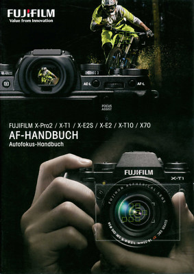 Prospekt Katalog Fuji Fujifilm AF Autofokus-Handbuch X-Pro 2 X-E2S X-E2 S X-70