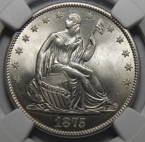 1875-S NGC MS67 SEATED LIBERTY SILVER HALF DOLLAR