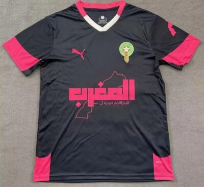 JERSEY Morocco national team Training Soccer Black Men 2024-25