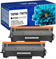 2PK TN770 Toner Cartridge Brother replacement for DCP-L2550DW HL-L2390DW TN760
