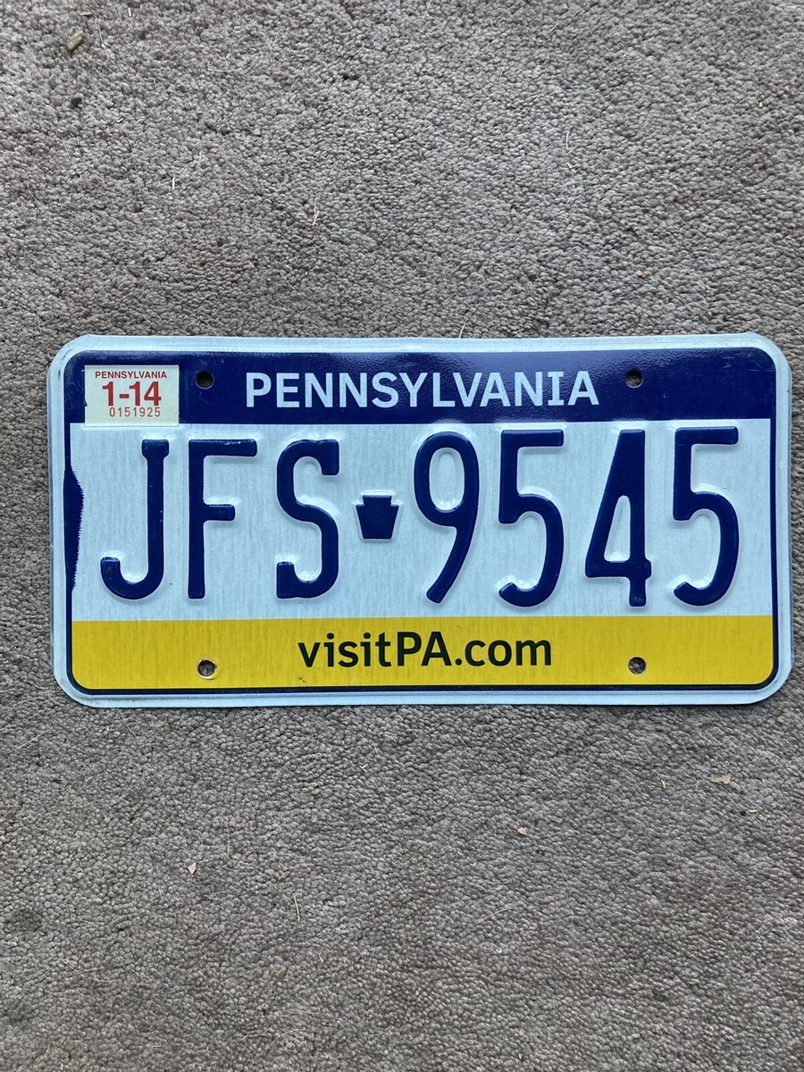 2014 Pennsylvania License Plate - JFS 9545 - Nice Natural! | eBay