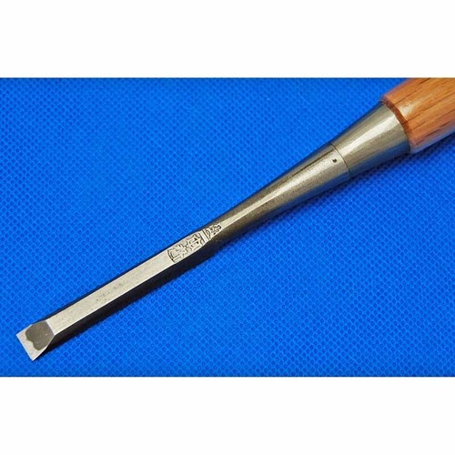 Tasai Oire Nomi Japanese Bench Chisel Polished Finish Blue Steel Red Oak 田斎 追入鑿 - Afbeelding 25 van 63
