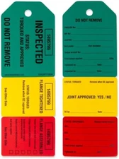 100 INCOM Manufacturing 3-Stage Flange Management Tags Consecutive Numbers Tag