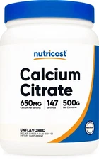 Nutricost Pure Calcium Citrate Powder (500 Grams), Non-GMO, Gluten Free
