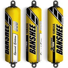 Yellow Shock Covers for Yamaha Banshee YFZ350 (Set 3) Retro Special Edition