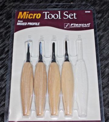 Flexcut 3mm Mixed Profile Micro Tool Carving Set