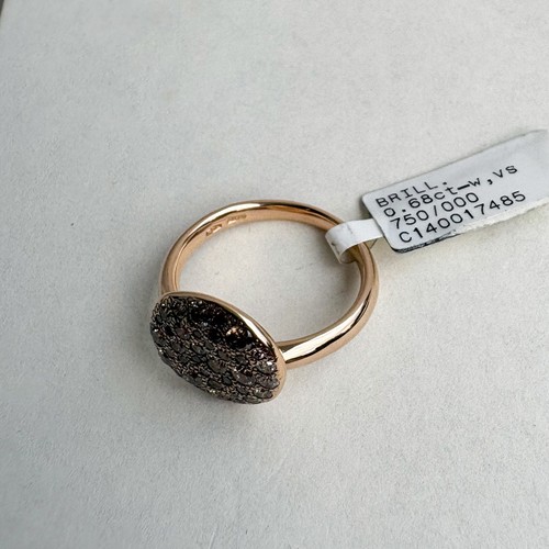Pomellato Sabbia Goldring Rosegold 18k 750 Ring Brillanten 39 Stk. 0,68 ct - Bild 6 von 6