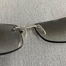 GUCCI GG1784 STRASS Rimless Sunglasses Silver Gray Y2K 60 17 125