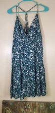Maurices lattice t back midi dress green size Large