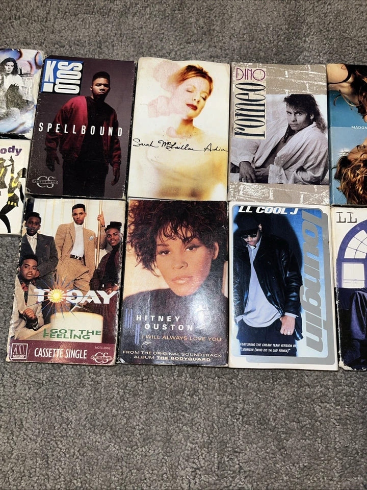 Lot Of 14Rock Cassette Singles & Tapes Houston Babyface Usher Ll Cool J Hammer - Image 4 of 4