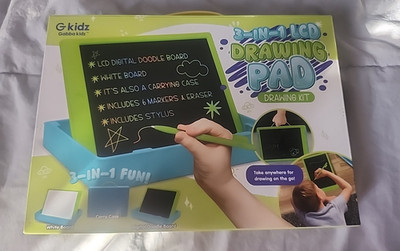 G kidz ~ Gabba kidz ~ 3 n 1 LCD Drawing Pad ~ Drawing Kit~ New