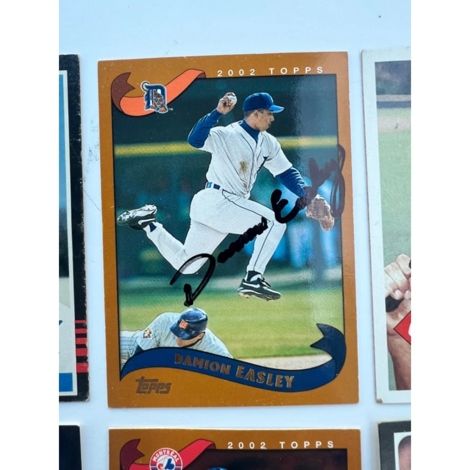 Lote de 9 cartões de beisebol e futebol americano vintage autografados da coleção assinada - Imagem 3 de 4