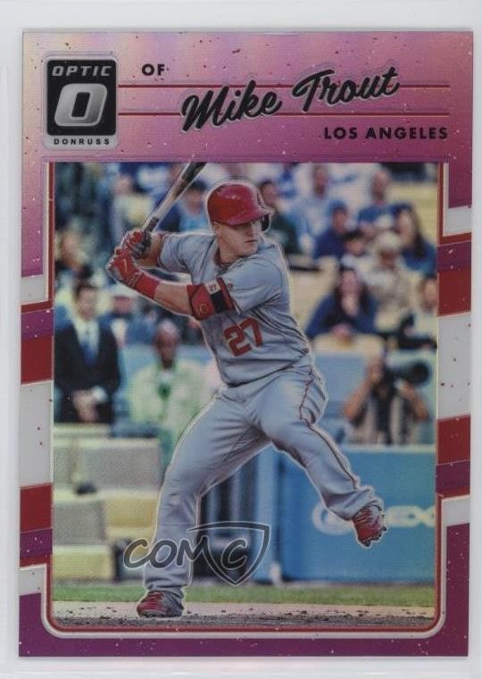2017 Panini Donruss Optic Purple Prizm Mike Trout #107 b4d
