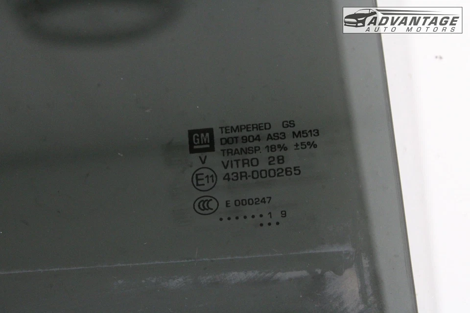 Chevrolet Silverado 1500 LD 2019 puerta trasera derecha ventana vidrio OEM Foto 3 de 4