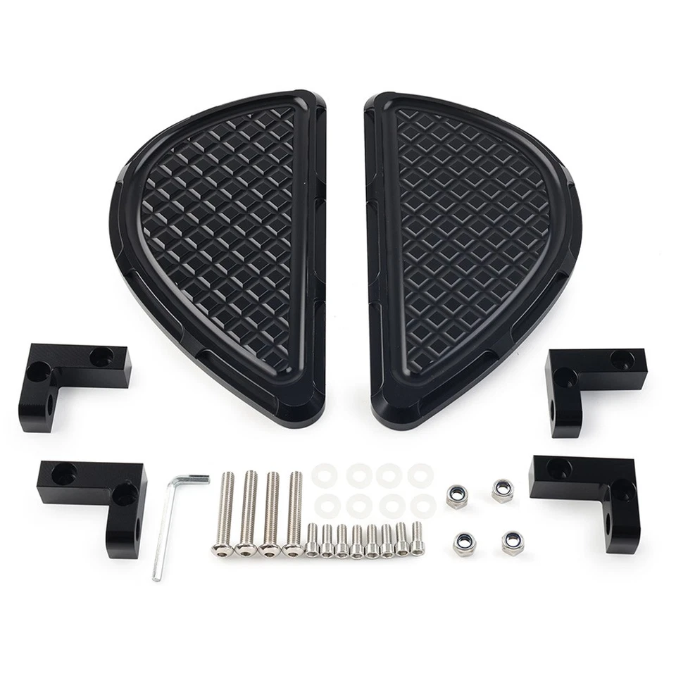 Hintere Beifahrerdielen Fuß -Peg-Paar für Harley Touring 1993+ Aluminium Schwarz - Bild 3 von 4