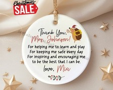 Teacher Name Christmas Ornament - Personalized Teacher Ornaments - Custom Chr...