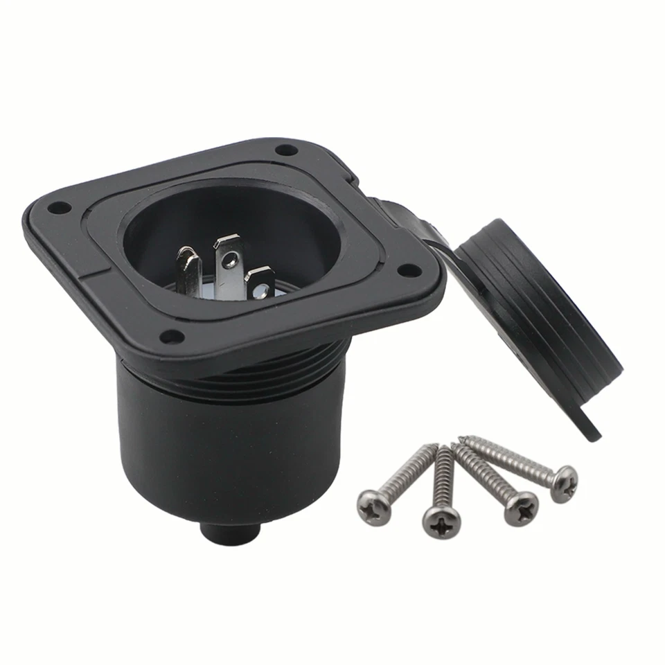 New Stable Flanged Power Socket 3750W 50Hz/60Hz AC Port IP65 Nylon Shell - Image 2 of 4