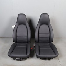 1995-1998 Porsche 911 993 Front Seats Black Leather Pair Oem Nice