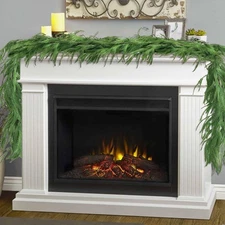 Christmas Norfolk Pine Garland, Christmas Garland Decorations, Real Touch Gre...