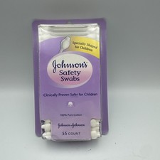 Johnson's Safety Swabs 55 Count - Specially Shaped for Children