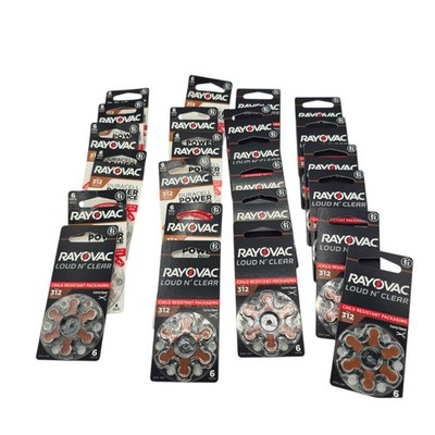 150 Rayovac Loud And Clear/Duracell Power Price Size 312 Hearing Aid Battery New