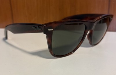 Ray Ban Bausch Lomb B&L Sunglasses Wayfarer II 2 54mm Brown Tortious Vintage BL