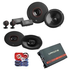 JBL Club 964M  64CTP Speakers  Gravity 600W Amp  Wiring Kit Bundle